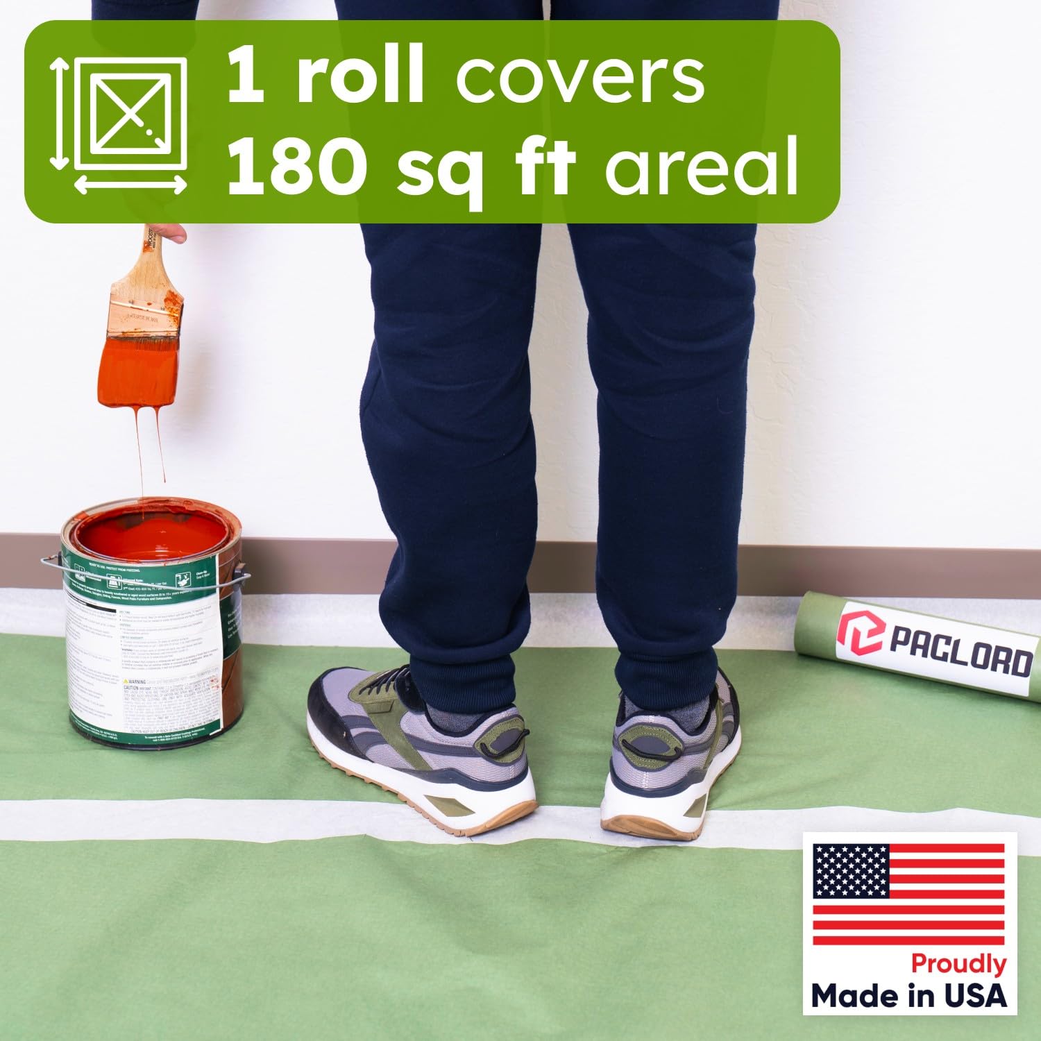 Papel de enmascarar verde de 12 pulgadas x 60 yardas con protección adicional al aceite para industrias de pintura automotriz (paquete de 4) – Papel de enmascarar fabricado en Estados Unidos