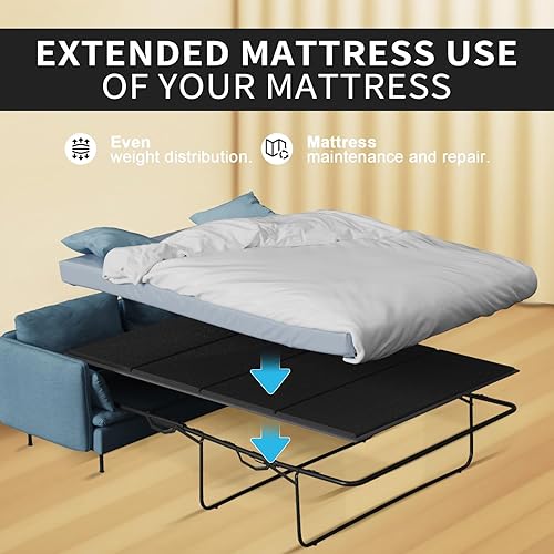 Vista 5 de Imperius Tabla de soporte de sofá cama resistente, tablero de colchón extraíble, no necesita montaje, tamaño individual 30 x 60 pulgadas
