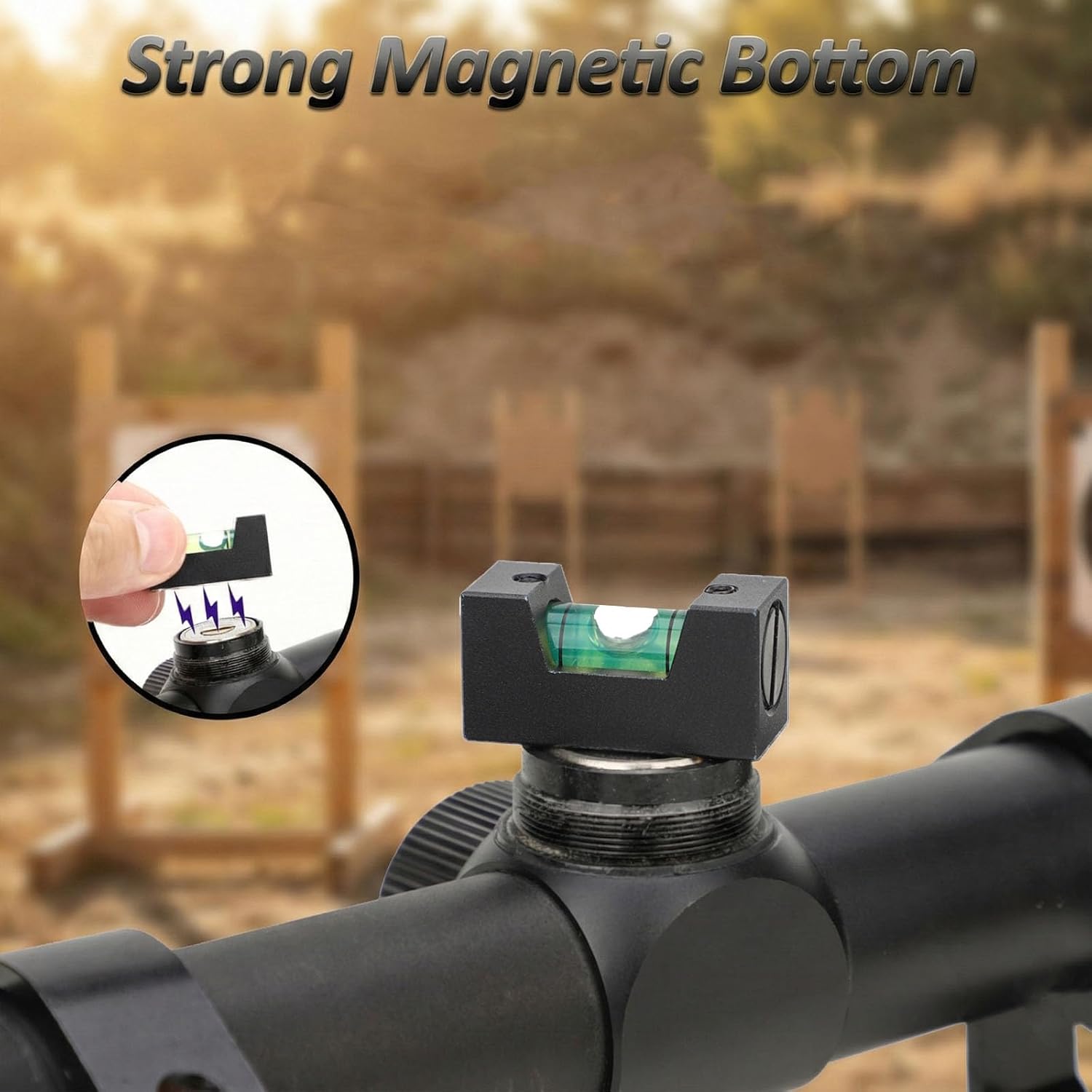 Hawthy Scope Leveling Kit Scope Bubble Level Picatinny Scope Level Magnetic Level Tool Bubble Leveling System Gold