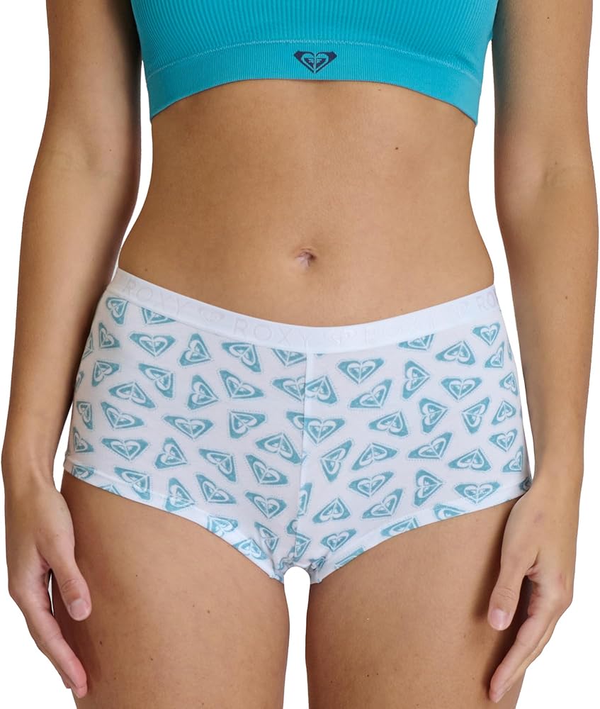 Roxy Women's Cotton Boyshort Underwear Set, 5-Pack (US, Alpha