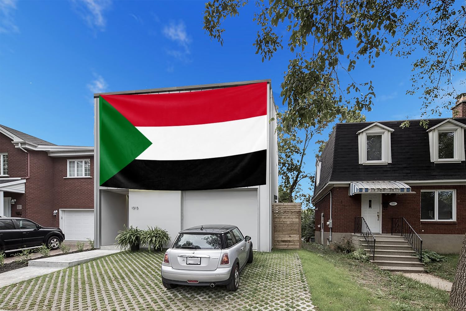Sudan Extra Large Flag 6x10FT Giant Sudanese National Polyester Flag With 3 Grommets For Patriotic Sudanese Themed Festival Events Party Decoration(Sudan, 6x10FT)