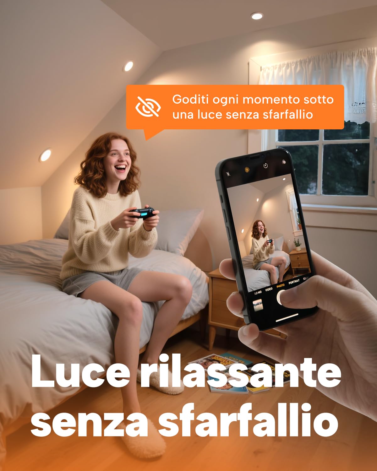 Tomosu 5 Temperature di Colore Faretti Led Soffitto Incasso 68mm, 5W,IP44 | Set di 20, Foro 68-80mm, Luce Calda, Naturale e Fredda da 2800K a 6000K, 5W 550LM IP44 Faretti LED Soffitto per Bagno