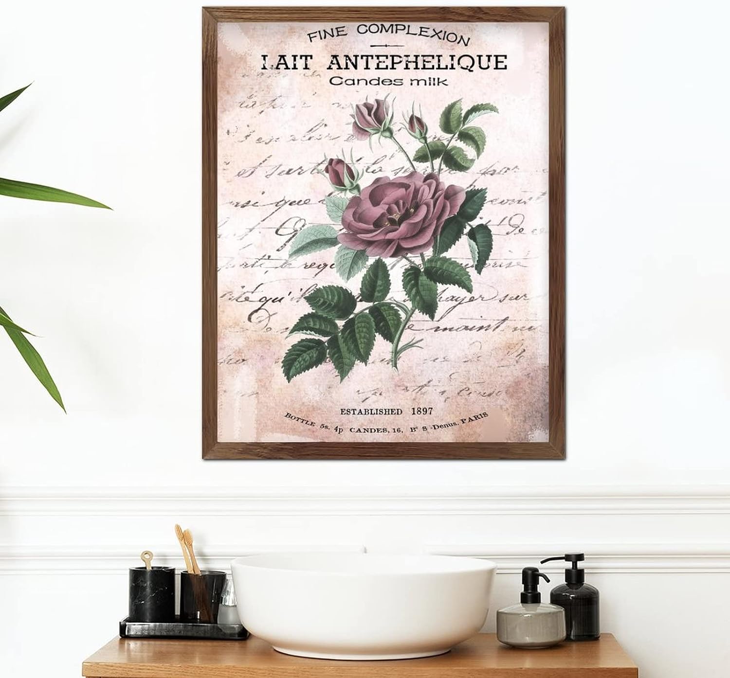 Fine Complexion Candes Framed Wooden Sign Vintage French Peony Flower Welcome Sign Retro Nature Plants Wall Art Hanging Farmhouse Decoration Plaque for Home Front Door Entryway Porch 20x16inch