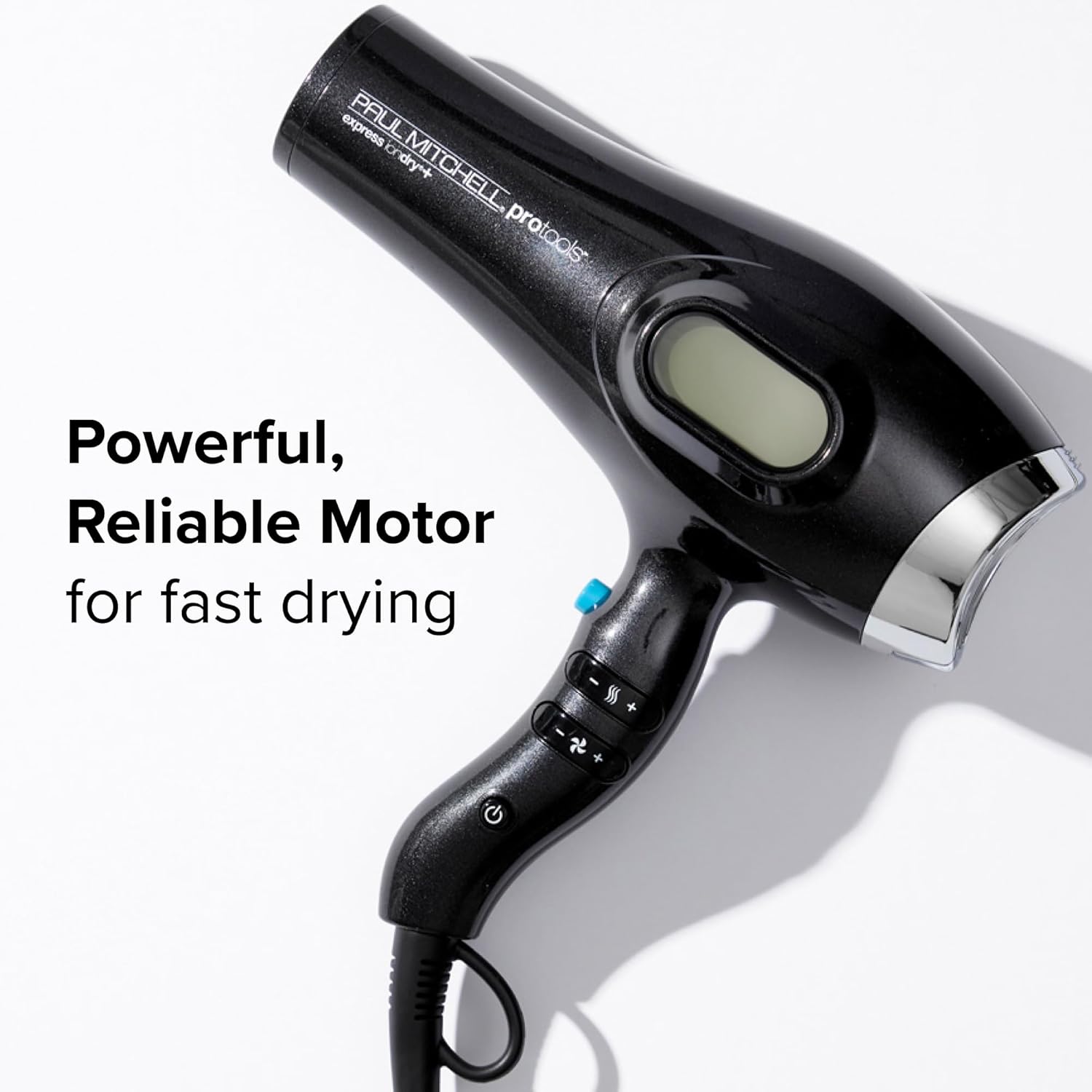 Paul Mitchell Express Ion Dry + Hair Dryer, Digital Ionic Hair Dryer, Multiple Heat + Speed Settings, for Salon-Level Blowouts