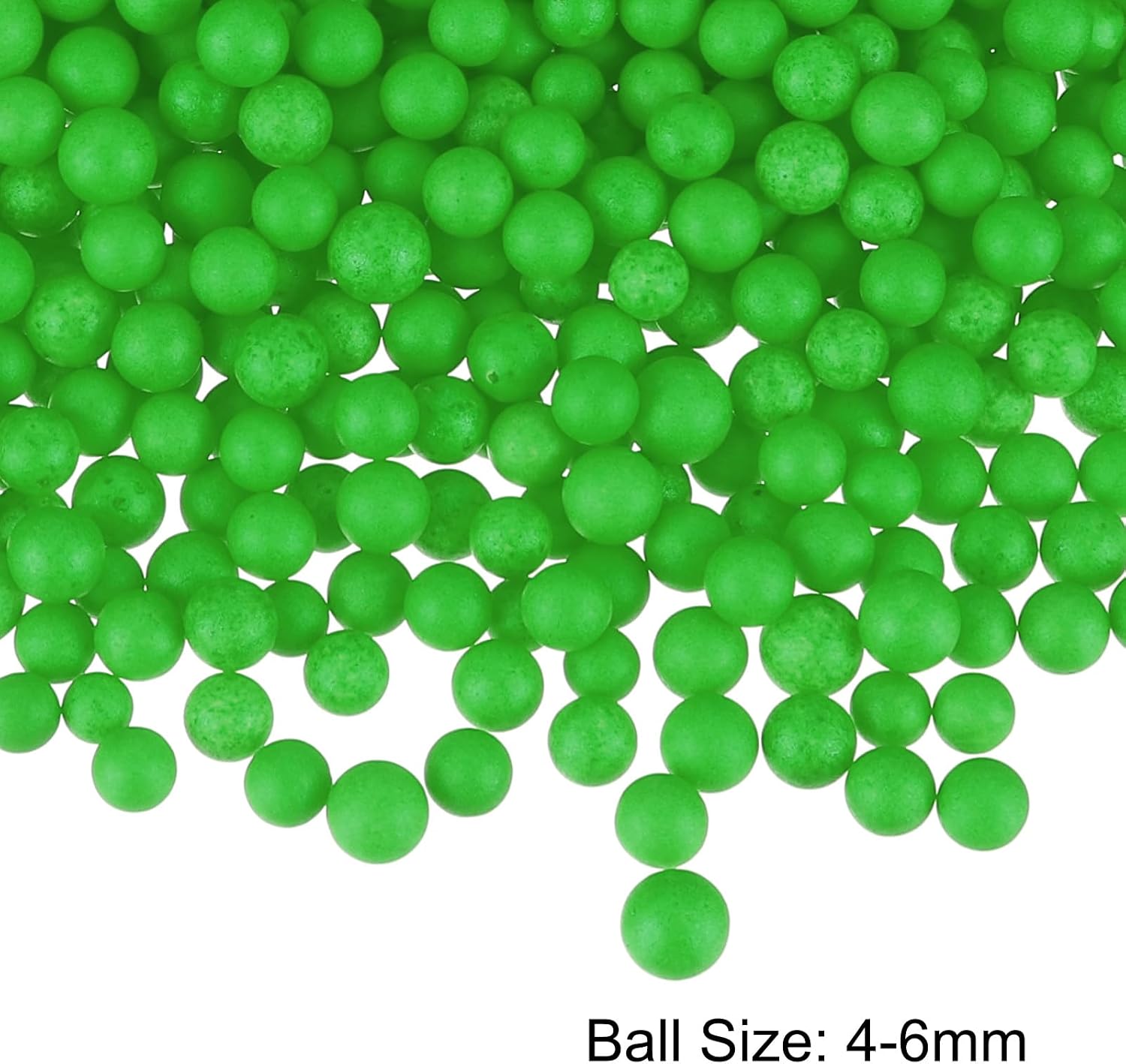 MECCANIXITY Foam Beads Foam Balls 4-6mm for Wedding and Party Decorations, Tiny Packing Balls, Arts DIY Crafts Supplies (Light Green,1 Pack Approx 5000pcs)