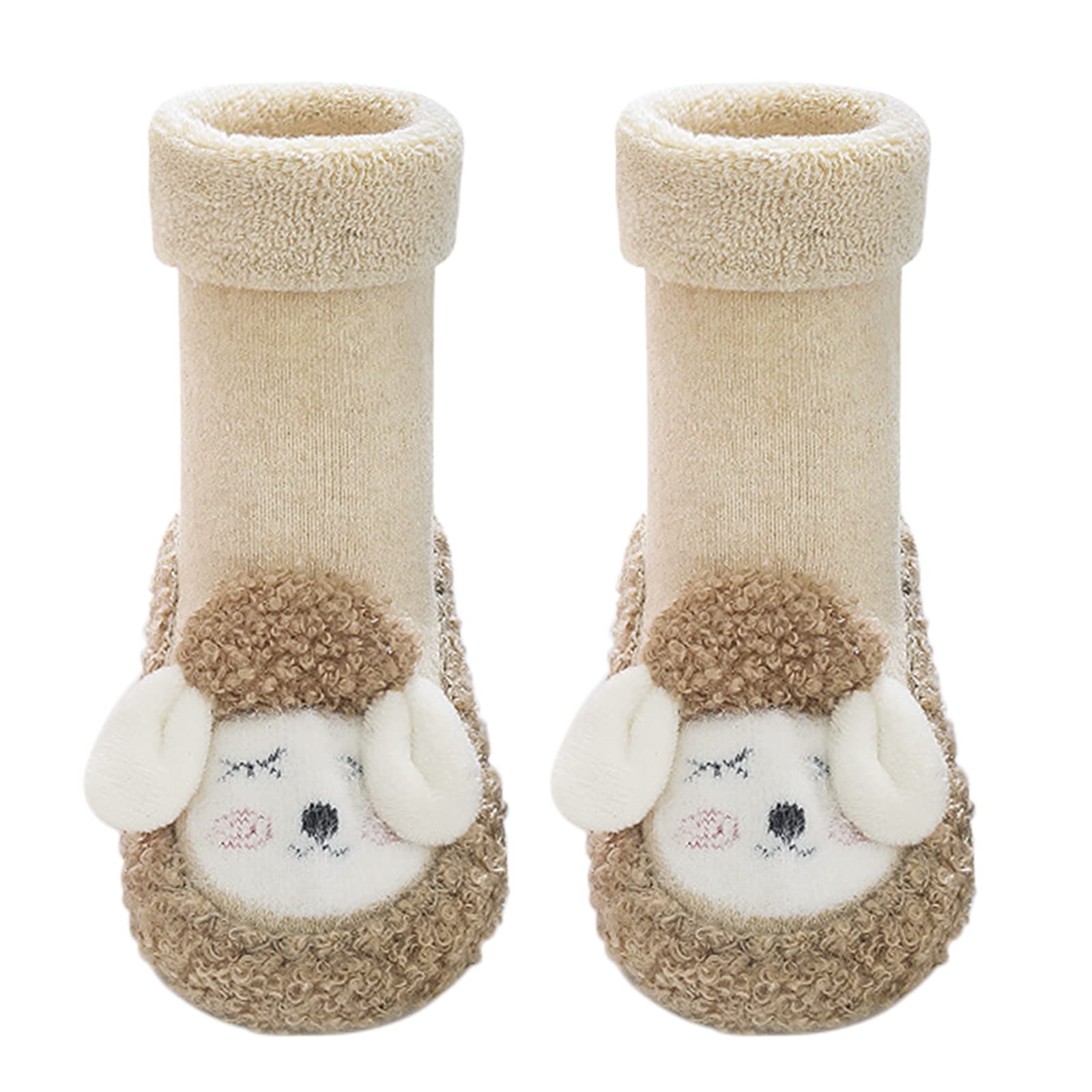 NICEYST Cartoon Animal Baby Indoor Slipper Cute Boys Girls Winter Warm Anti-Slip Floor Socks Shoes for Infant Toddler First Walking