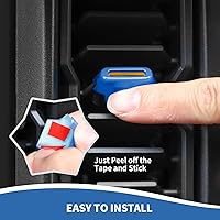 Vista 7 de para Bronco - Ajuste de salida de aire acondicionado 4 piezas, cubierta de ventilación de salida de aire central compatible con accesorios Azul