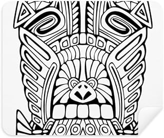 Indian Totem Line Drawing Pole Face Cleaning Cloth Screen Cleaner 2pcs Suede Fabric