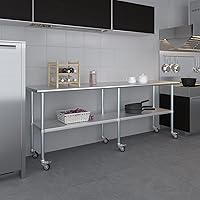 Vista 561 de Mesa de trabajo de acero inoxidable, mesa de metal