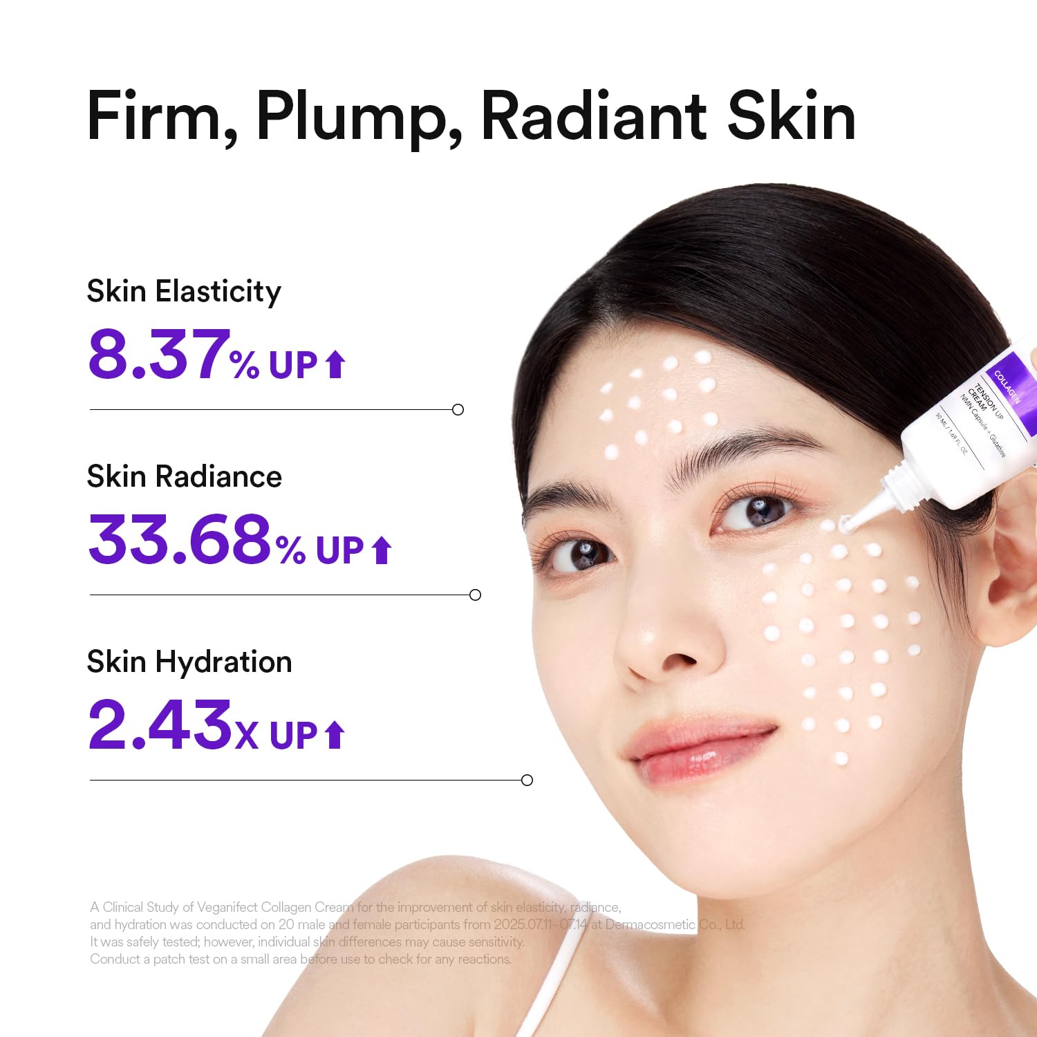 NMN Collagen Cream | Hydrating & Firming Moisturizer with Peptides & Glutathione & Hyaluronic Acid | Boosts Elasticity & Wrinkle Care | Korean Skincare, 1.69 fl.oz - Image 7