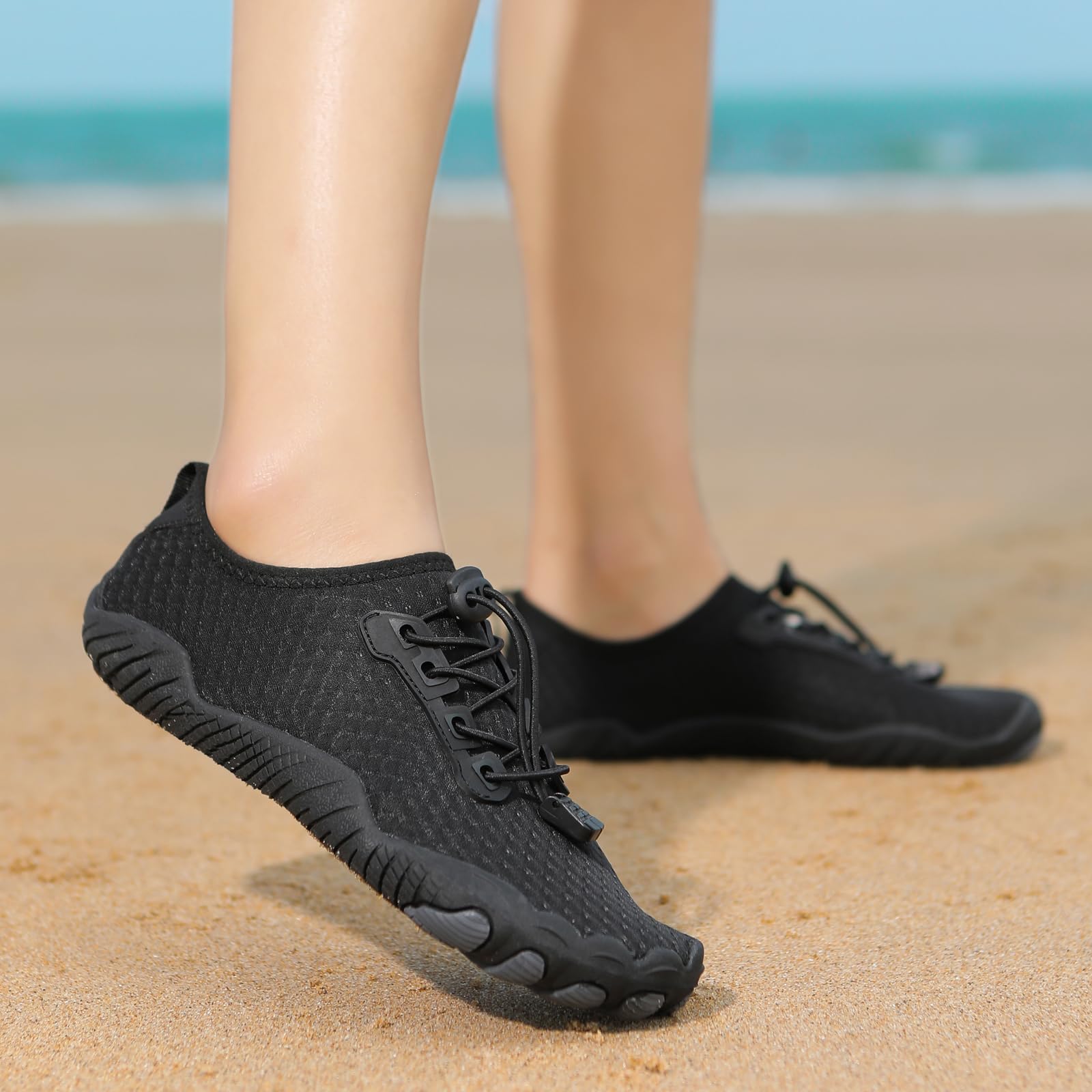 Cliont Barfußschuhe Herren Badeschuhe Damen Atmungsaktiv Leicht Wasserschuhe Sommer Strandschuhe rutschfeste Schwimmschuhe Aquaschuhe