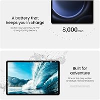 Vista 4 de SAMSUNG Galaxy Tab S9 FE Wi-Fi Tablet Android, 10.9 pulgadas, 128GB, IP68 resistente al agua y al polvo, batería de larga duración, S Pen, cámara
