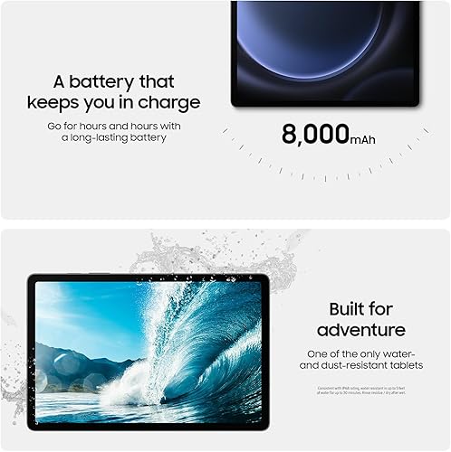 Miniatura 4 de Samsung Galaxy Tab S9 FE Wi-Fi 10.9" 128GB Tablet Android, IP68 resistente al agua y al polvo, batería de larga duración, potente procesador, S Pen,