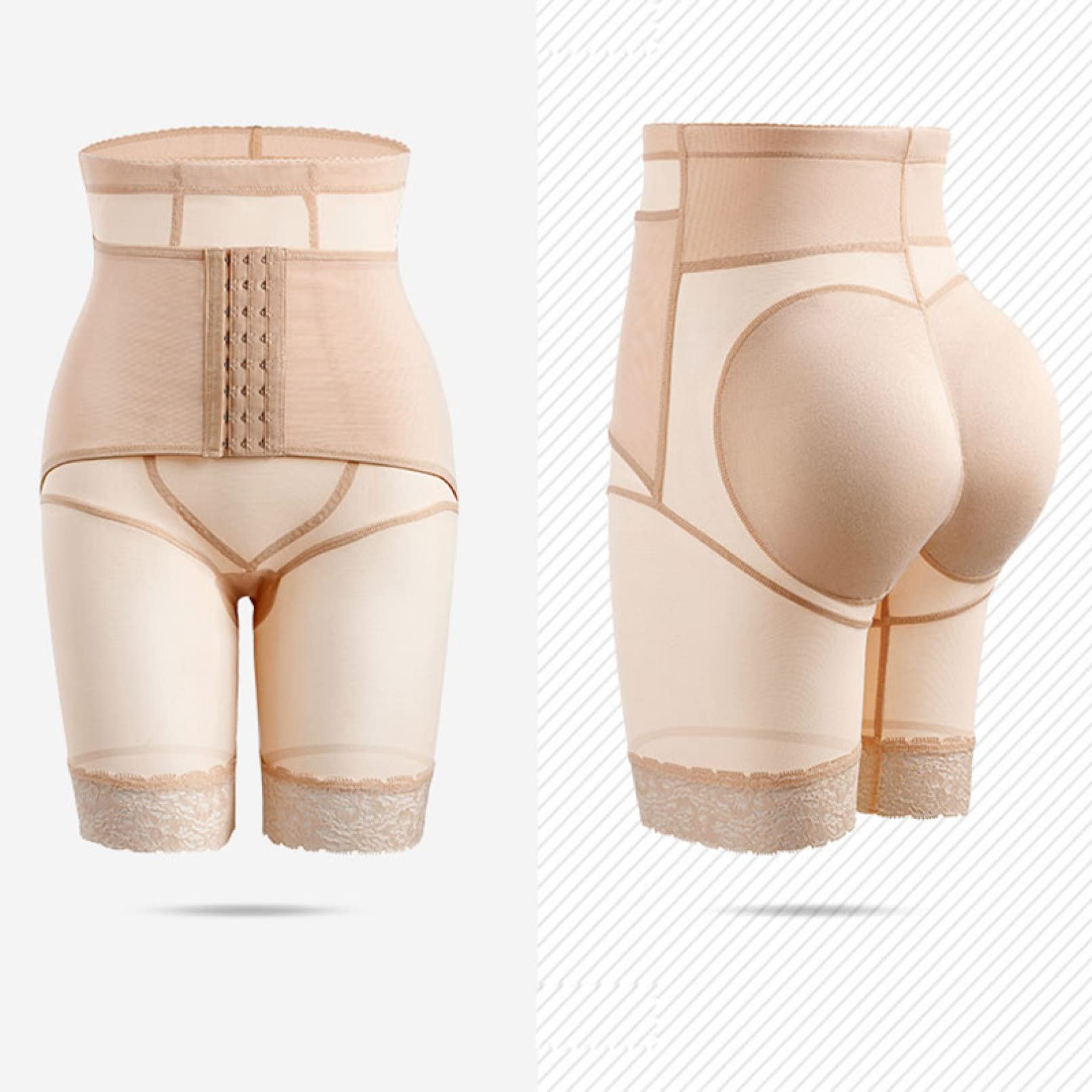 TTDGYYXW damskie majtki podnoszą pośladki bielizna modelująca biodra wzmacniają wyściełane majtki booty wysokie udo szczuplejsze