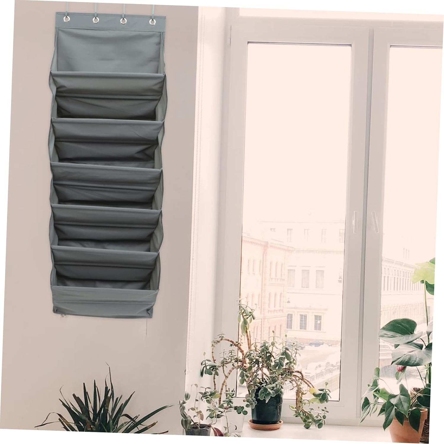LABRIMP 1 Set Multi Function Over the Door Storage Organizer with Hooks Hanging Closet Bags for Shoes and More Space Saving for Home Office and Dorm Use