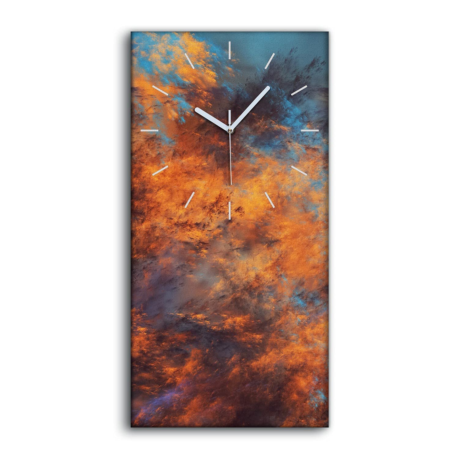 Horloge sur Toile 30x60cm Art Mural Salon Chambre Image Moderne