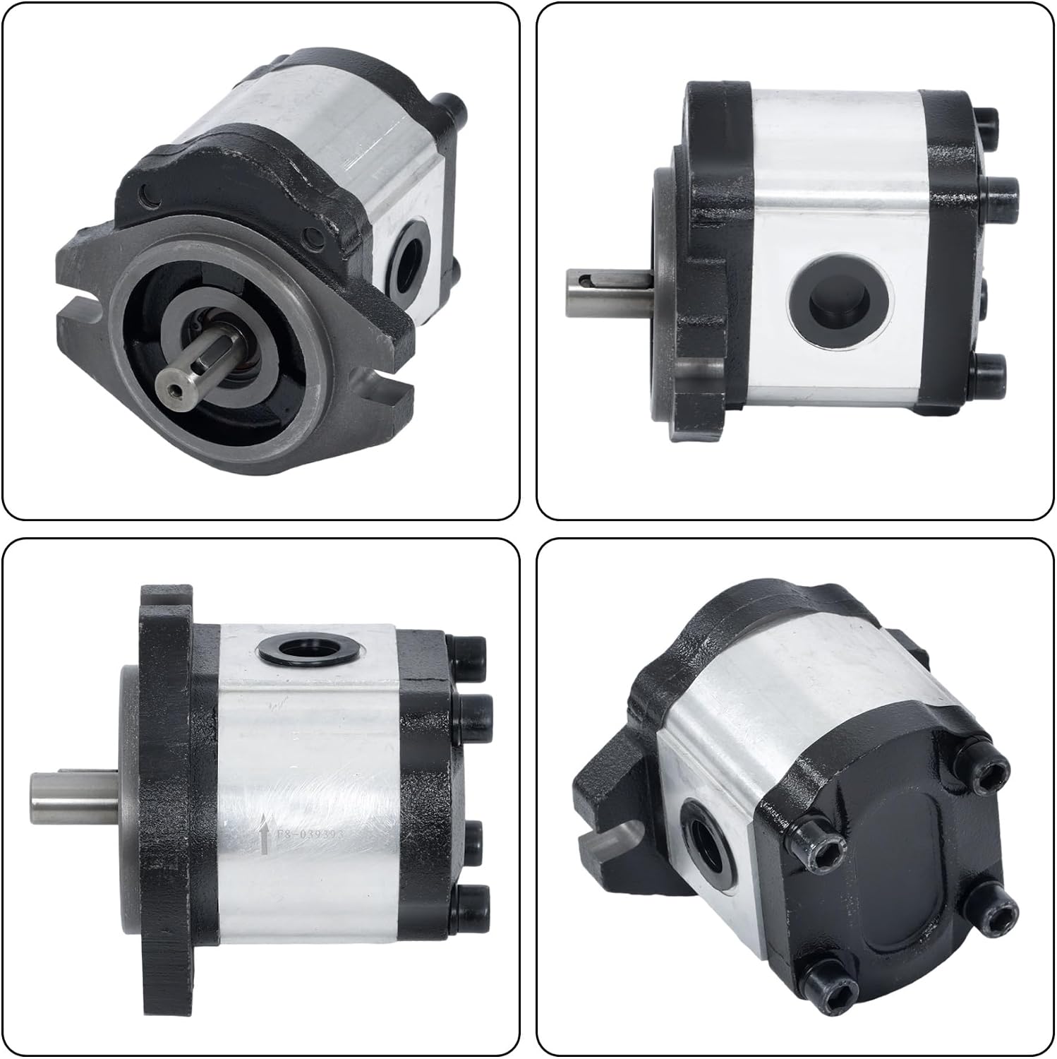 1-4 GPM Hydraulic Gear Pump, 5/8'' Keyed Shaft SAE A-2 Bolts CCW