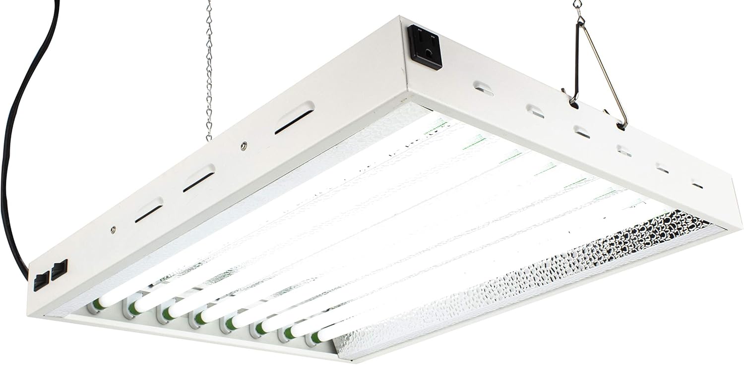 2Ft X 18In 8Lamps 200W to T5 Fluorescent Grow Lights with 6500K Sun Light Grow Lamps and 20000 Lumens & High PPFD