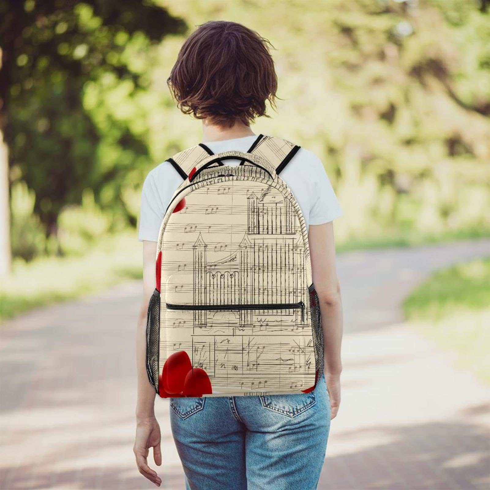 Zaino scolastico, grande capacità, per libri, organo a pipa, chiesa, zaino per computer portatile, impermeabile, per scuola, università, per adolescenti, ragazze, ragazzi, adatto per