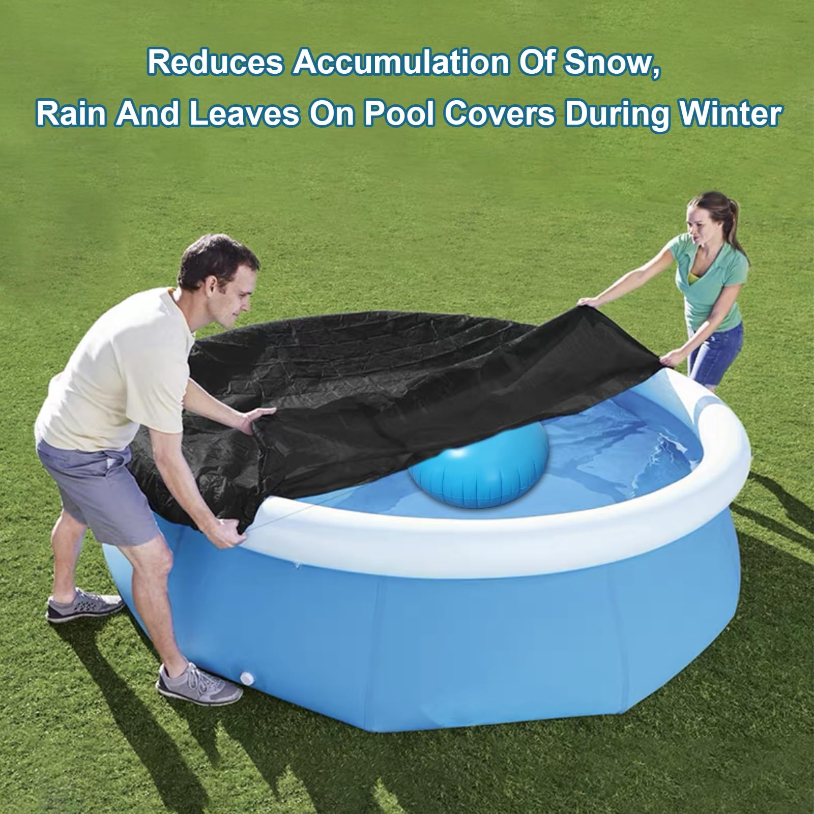 Cojín de Piscina de Invierno, XXL 120 x 120 cm Cojín de Aire para Piscina Cojín de Invierno para Piscina Inflable, Cojín de Piscina Cojín de Aire para Cubierta de Piscina