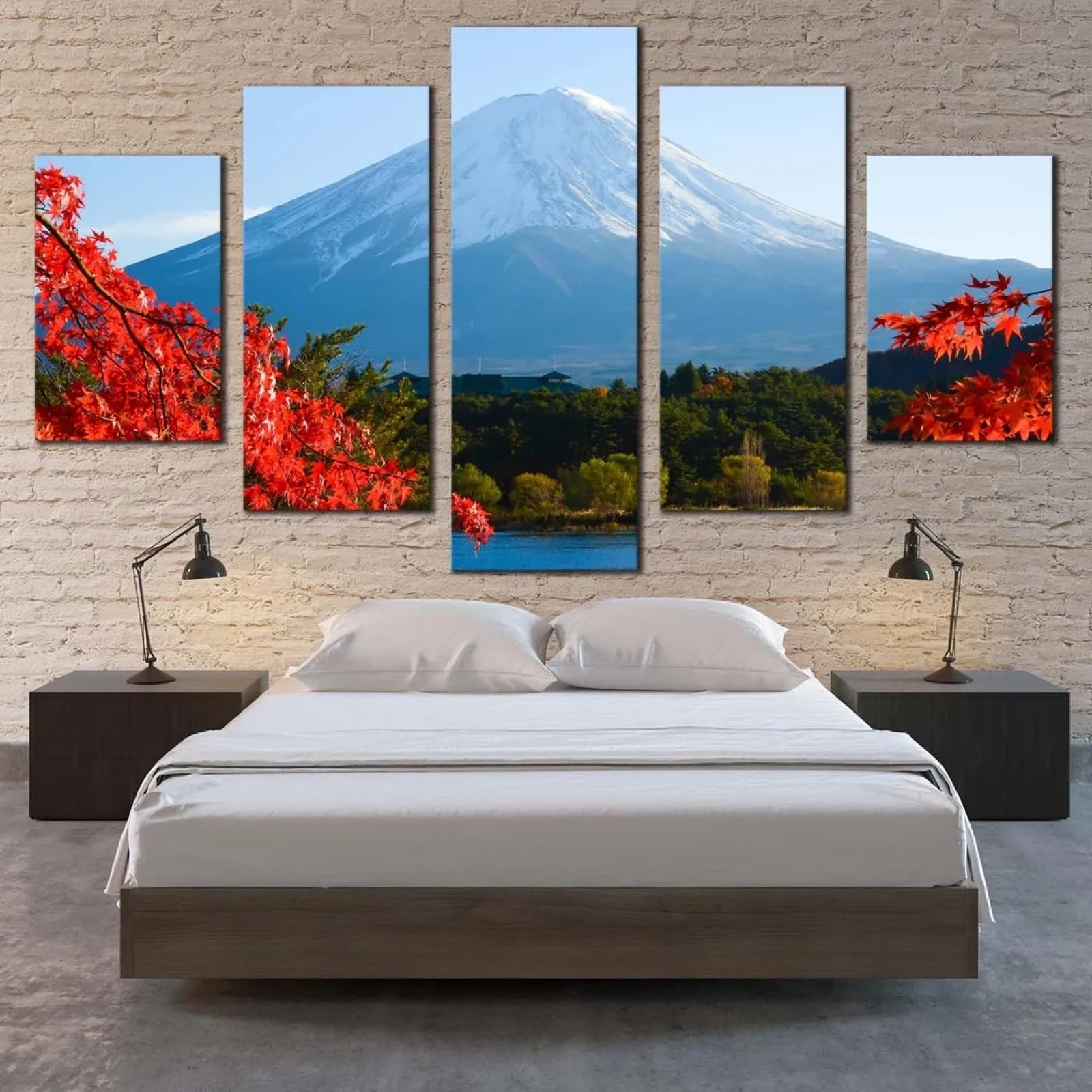Tableau Mont Fuji d'automne pour salon chaleureux - 7