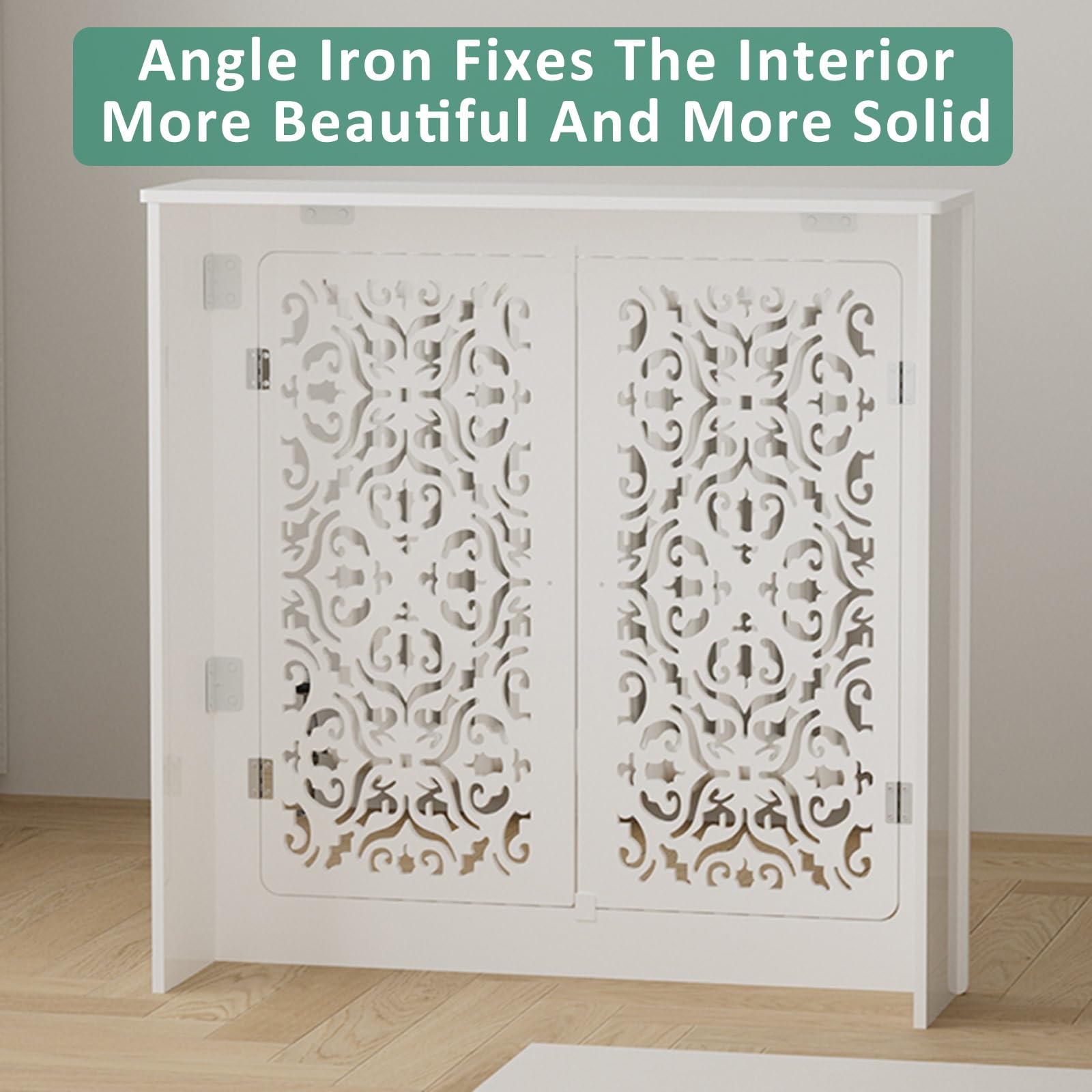 Copertura per termosifone, organizer decorativo per armadietto, soluzione per radiatori, ideale per decorazioni domestiche e per riporre il pavimento