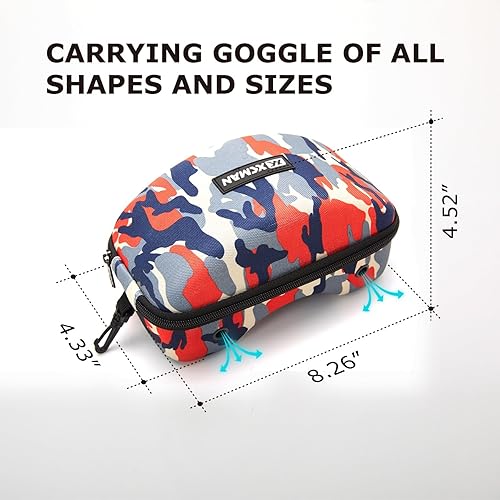 Miniatura 2 de XCMAN Funda rígida de EVA para gafas de esquí que se adapta a todas las formas y tamaños de gafas de esquí