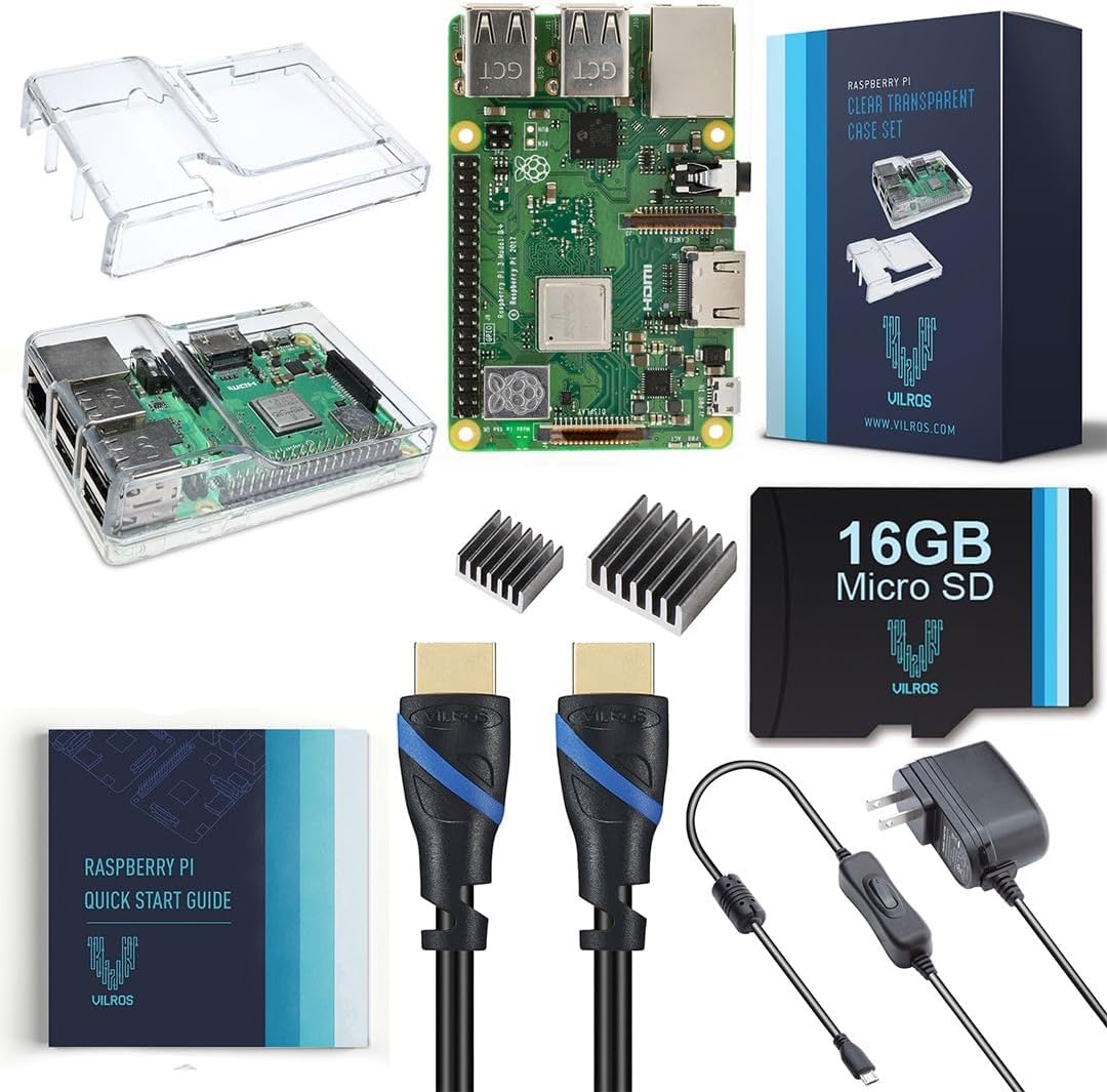 Raspberry Pi 3 Complete Starter Kit with Clear Case and Preloaded SD Card