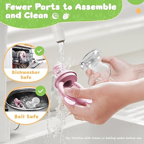 Miniatura 8 de BEAR Alimentador de alimentos para bebés Alimentador de alimentos de frutas para bebés y mini congelador Bandeja Combo