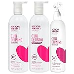 Not Your Mother\'s Naturals Moisturize & Enhance Curl Definition Shampoo, Conditioner, & Detangler (3-Pack) - Tahitian Gardenia Flower & Mango Butter