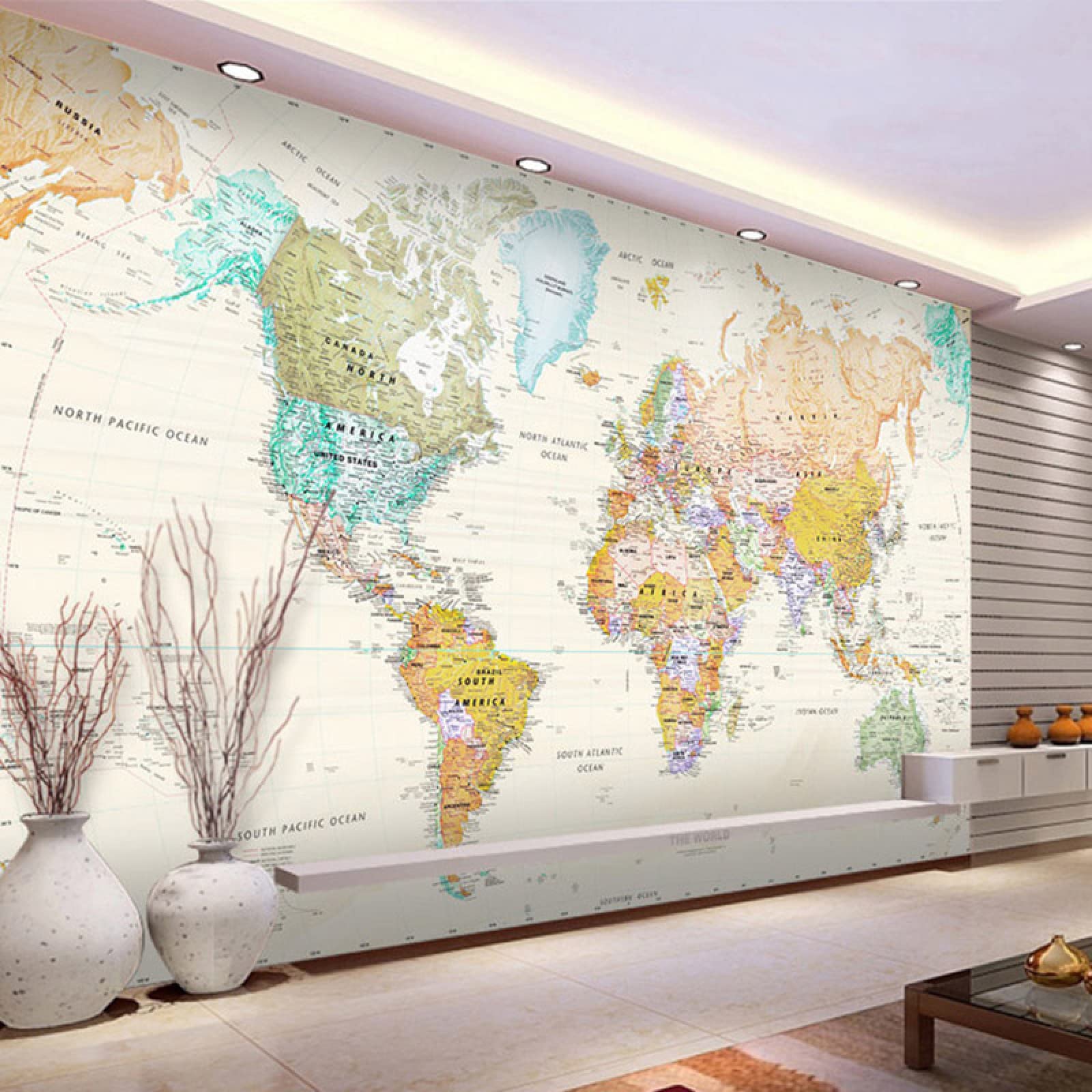 Mural 3D salon tapeta stereo kreskówka mapa świata sztuka naklejka sypialnia dekoracja domu tło plakat ścienny