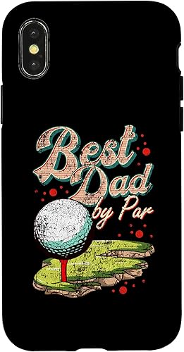 iPhone XXS Best Dad By Par Golf Golfer Golfing Cute Funny Fan Gag Case