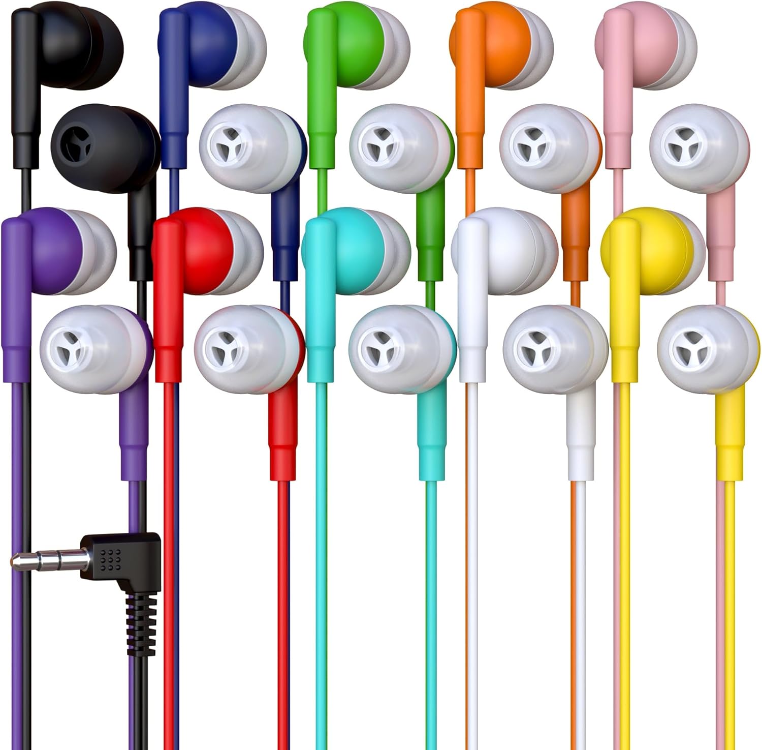 10 Pack Bulk Wired Earbuds