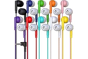 Multi Color Kid's Wired Earbud Headphones for School