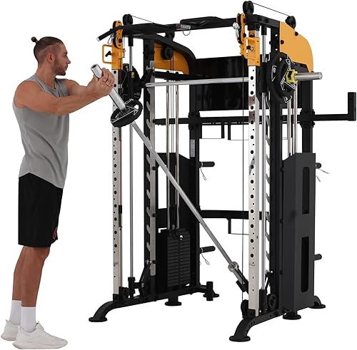 Miniatura 8 de Altas Strength Smith - Máquina con brazos de palanca, relación de polea 2:1, barra de dominadas, barra de dominadas, entrenamiento de fuerza
