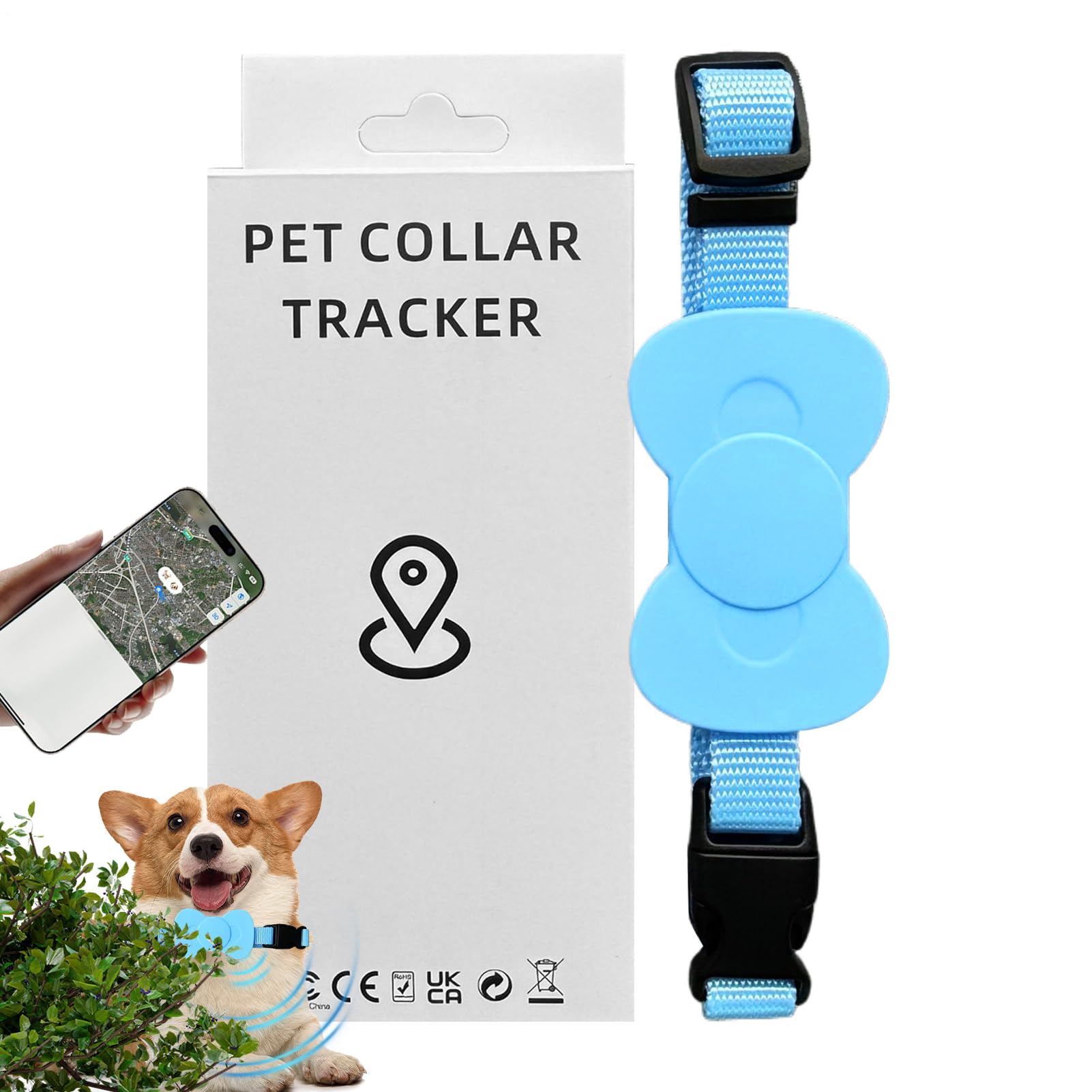 Collar GPS para gato, collar GPS para gato, localizador electrónico antipérdida de animales para reloj, gatito, perro, equipaje, monitoreo de seguridad para niños y mascotas