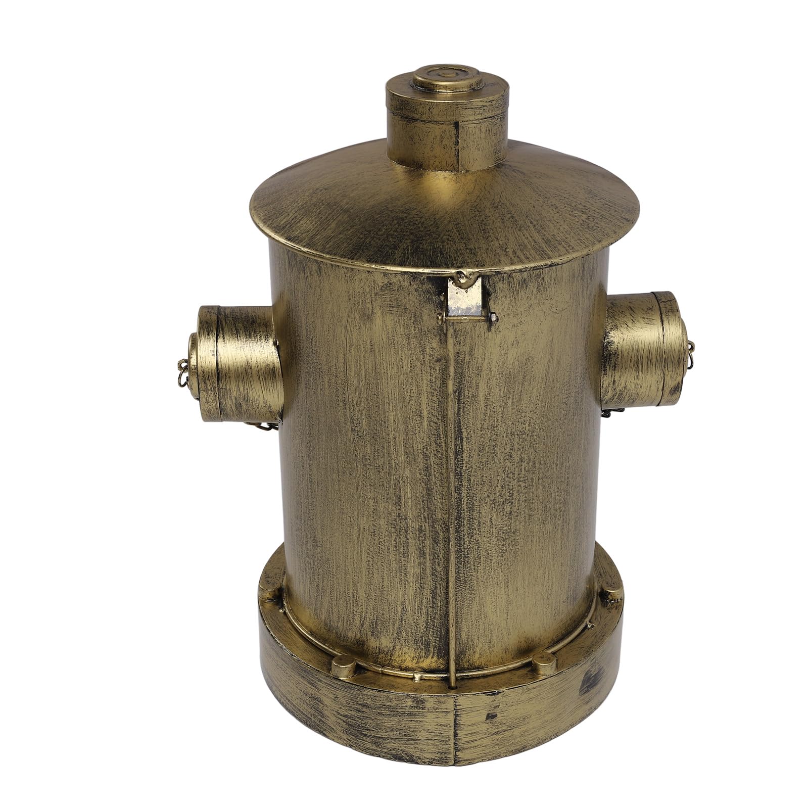 Cryfokt Bote de Basura Industrial Retro de Gran Capacidad para Boca de Incendios, Práctico Contenedor con Pedal de Hierro Forjado para Decoración de Sala de Estar (GOLD)