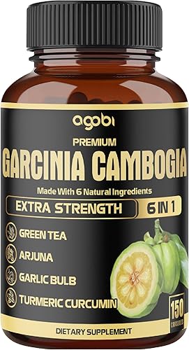 Cápsulas prémium de Garcinia Cambogia con té verde, arjuna, ajo, cúrcuma, pimienta negra, suplemento de salud corporal y apoyo inmunológico, 1