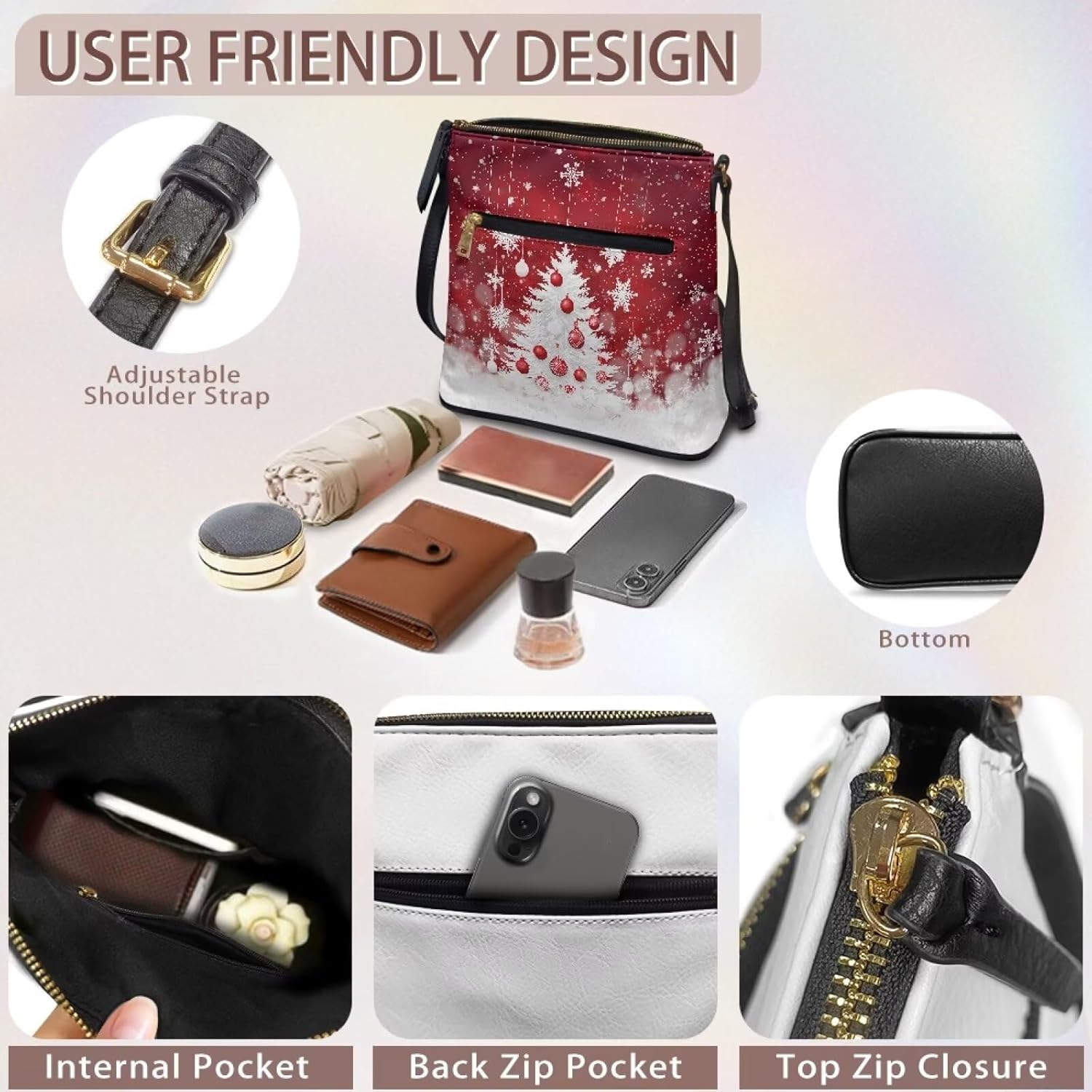 Shoulder Bag for Women Crossbody Pu Leather Bucket Tote Purse and Handbags Large Satchel Work Shoulder Bags