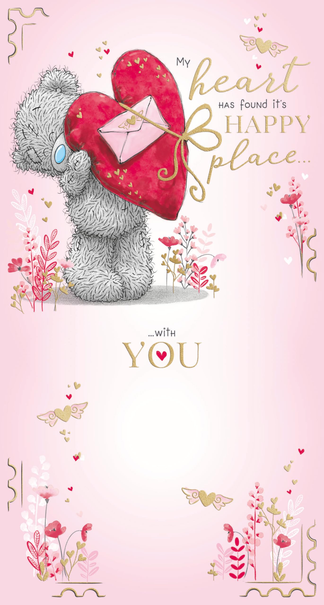 Me To You Tatty Teddy Valentine's Day 'Happy Place' Card 5 x 9 - Official Collection