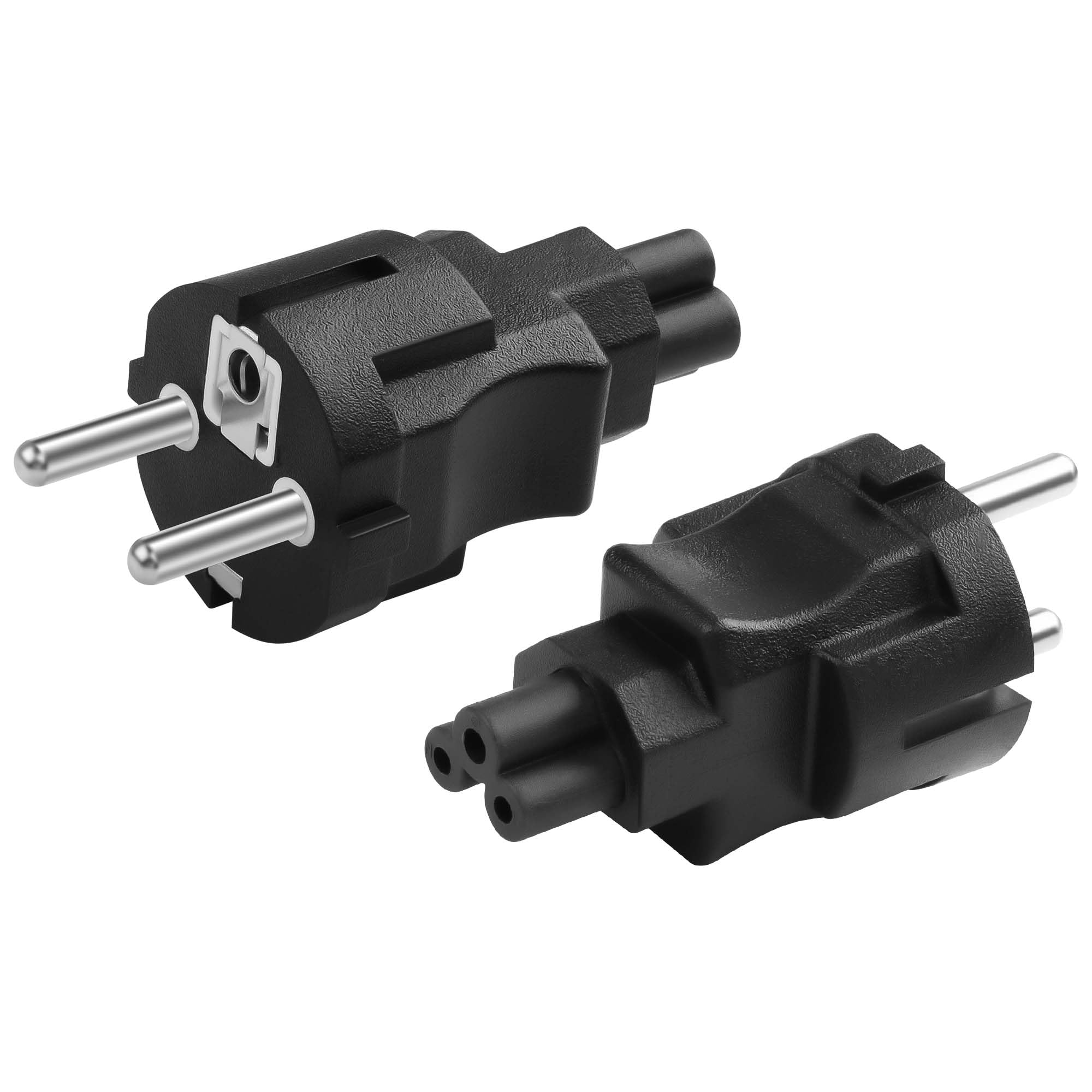 CERRXIAN 2er-Pack 90-Grad-Schuko-Stecker auf C5-Adapter, 2-p