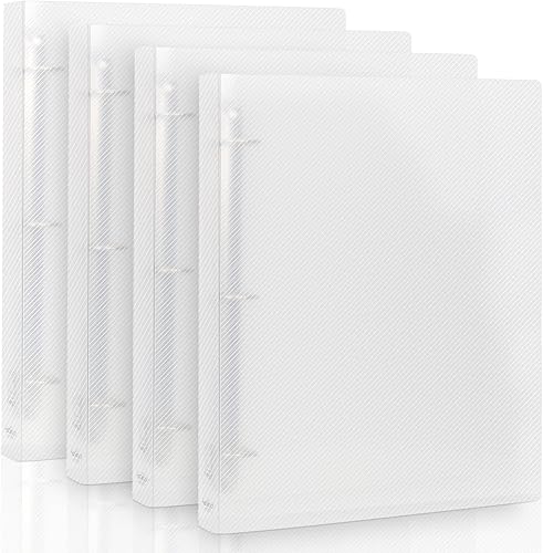 Carpeta de 3 anillas, organizador de carpetas de 1.5 pulgadas con capacidad para papel de 8.5 x 11 pulgadas, anillas en D grandes de visión