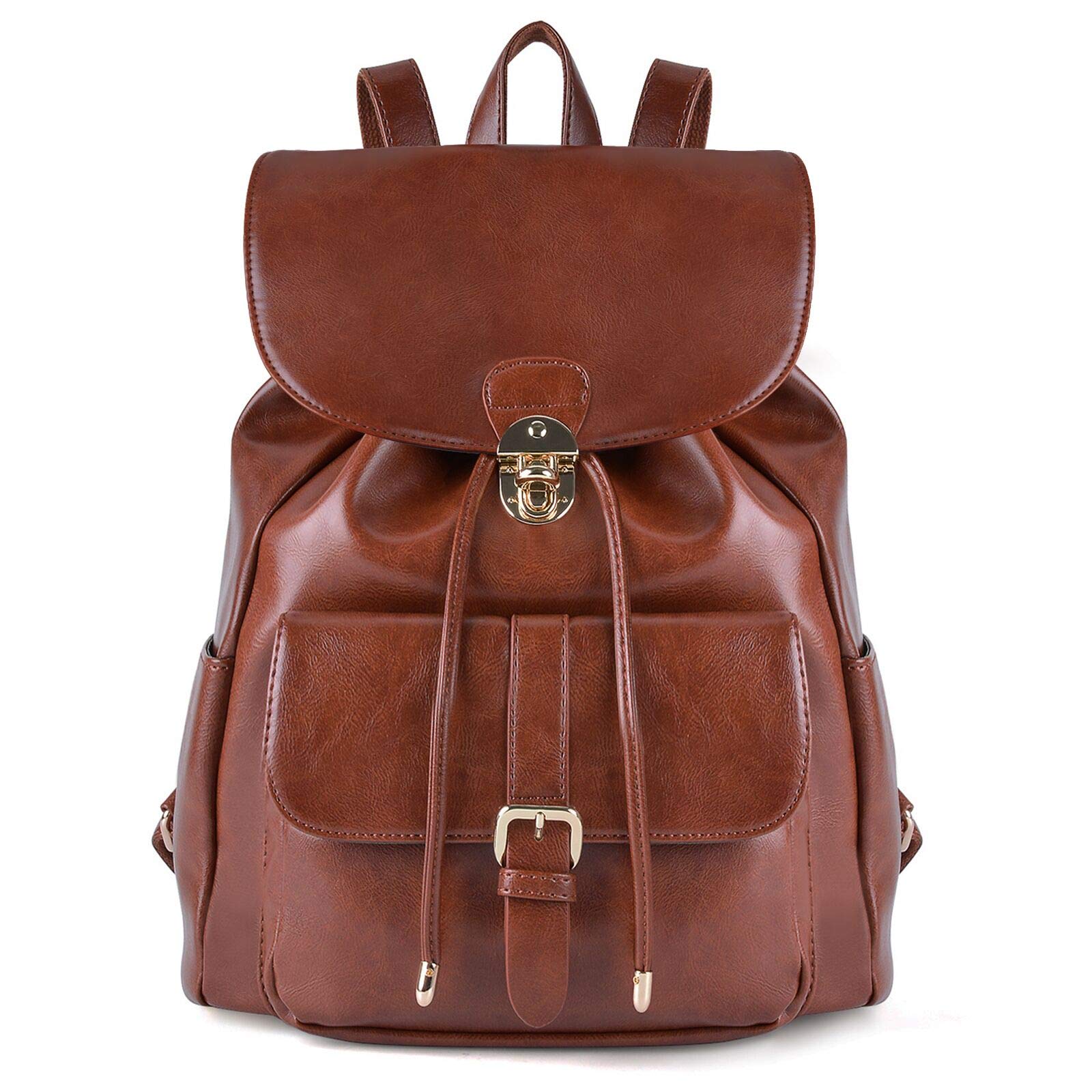 Women Backpack, COOFIT Leather Backpack Ladies Rucksack Drawstring Backpack School Bags