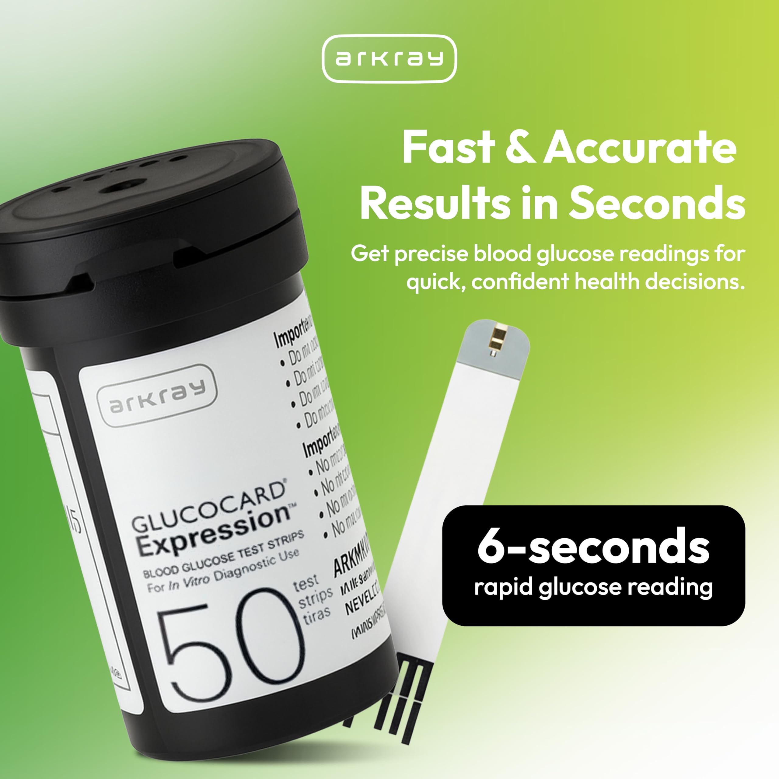 ARKRAY GLUCOCARD Expression Glucose Test Strips, 100 Count