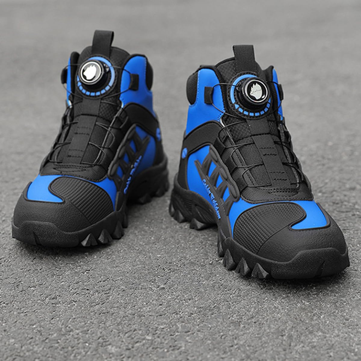 Motorradschuhe Herren Sommer Motorradstiefel atmungsaktive mit Schaltpolster, rutschfeste Sohle Powersportschuhe Motororad Sneaker