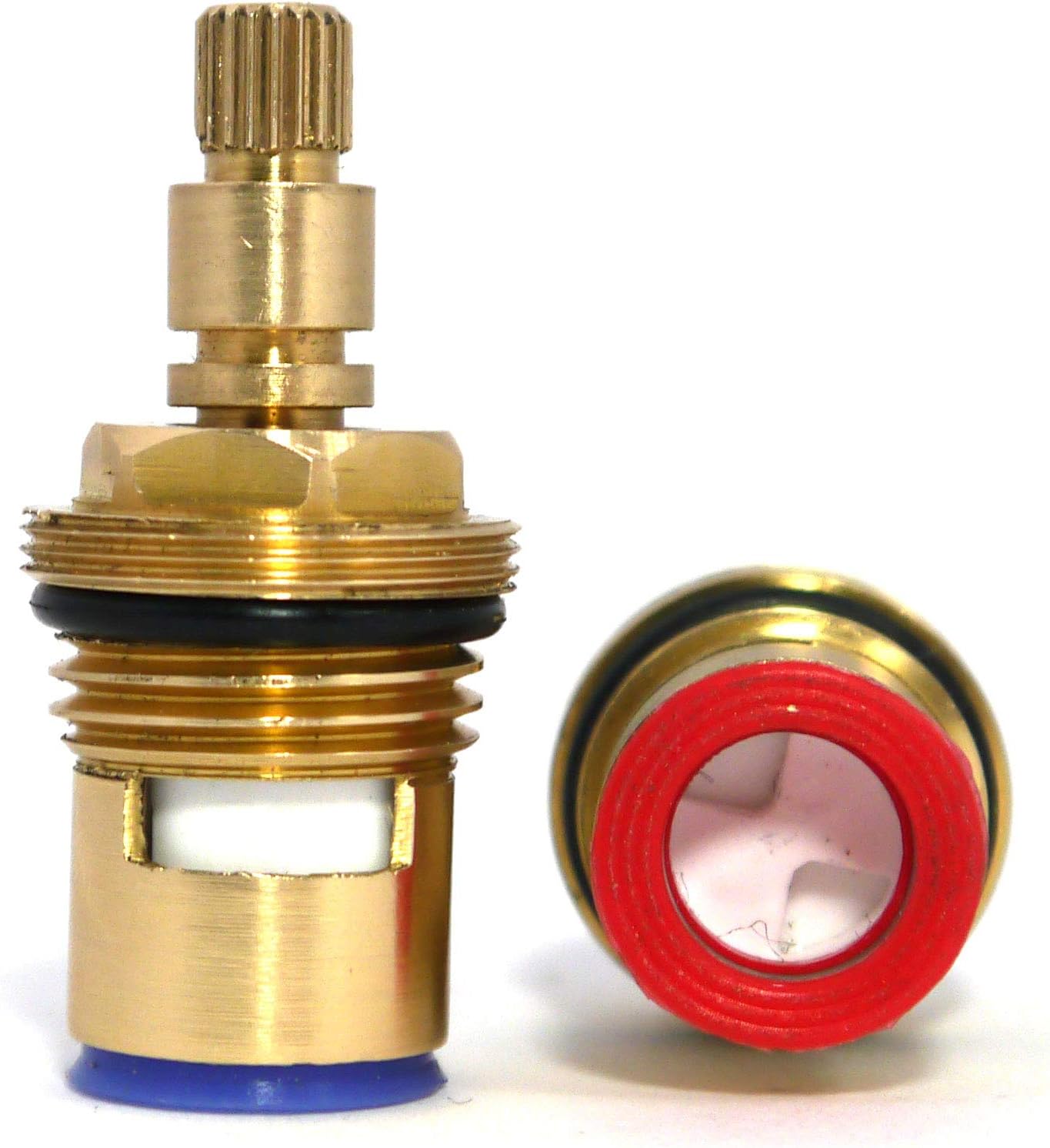 Tap Magician Replacement Ceramic Disc Quarter Turn Tap Cartridges (Pair) 20 Teeth BSP 1/2" SUPPLIED WITH SOLID BRASS SCREWS (Q546H)