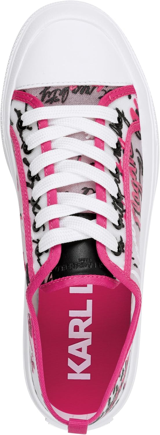 Karl Lagerfeld Womens Gilianne C'est La Vie Lace Up Sneaker - Image 2
