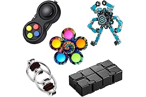 Fidget Toys Set, Fidget Pad, Infinity Cube, Fidget Spinners in One, Relieves Stress and Anxiety