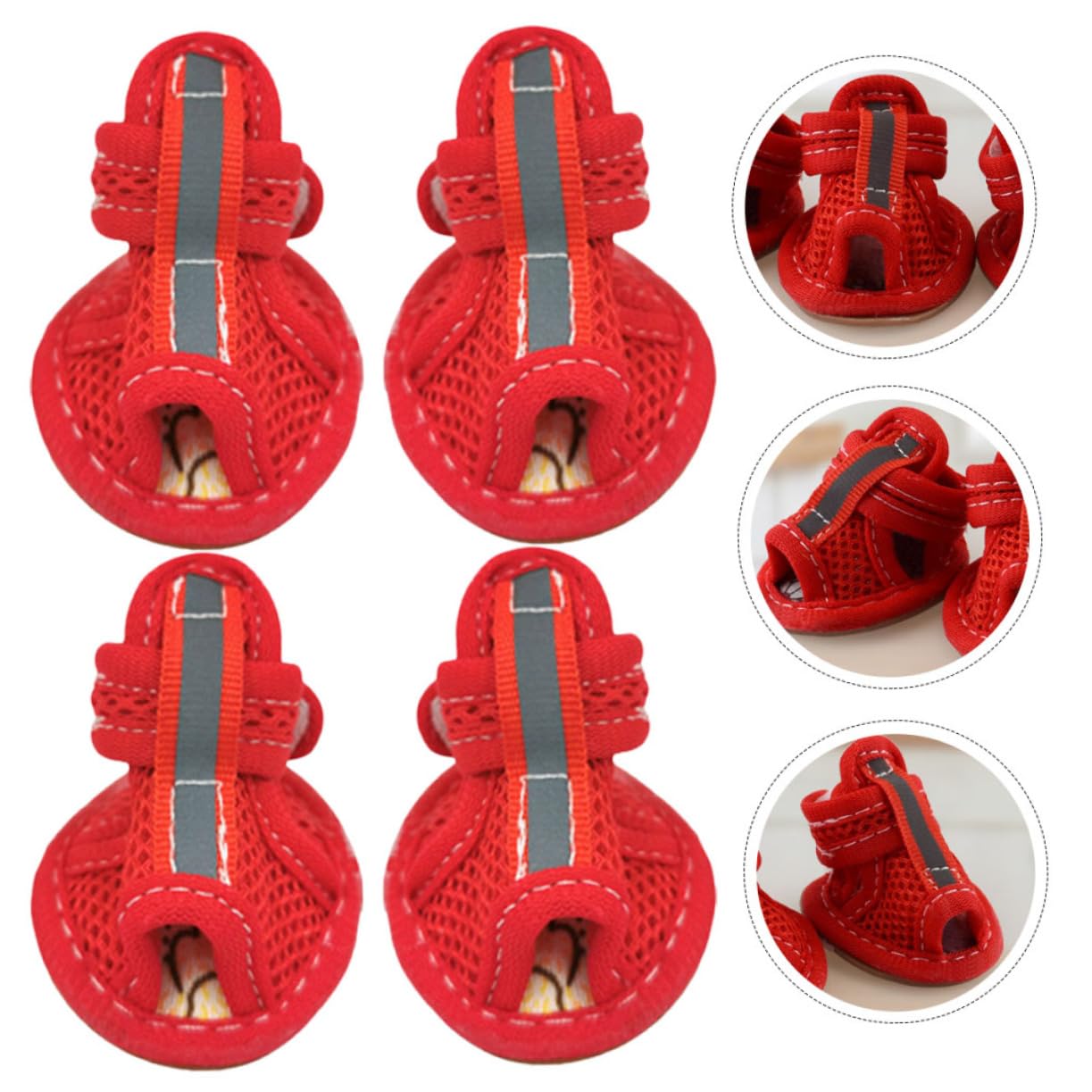 HANABASS 16stücke Atmungsaktive Hundeschuhe Für Kleine Haustiere rutschfeste Bequeme Pfotenschutzschuhe Für Outdoor-aktivitäten Für Hunde Und Katzen Zufälliges Design Innensohle