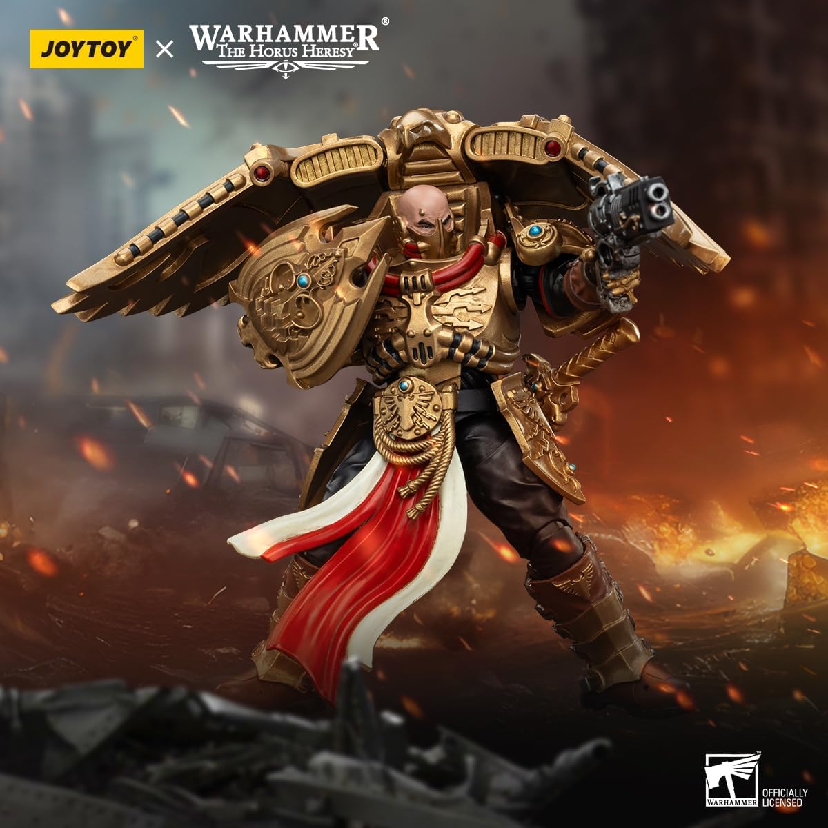 JOYTOY Warhammer The Horus Heresy Legio Custodes Custodian Venatari Squad Venatari with Kenetic Destroyer 2, 1:18 Scale 5.4in Action Figure Mecha Joy Toy Collection Model